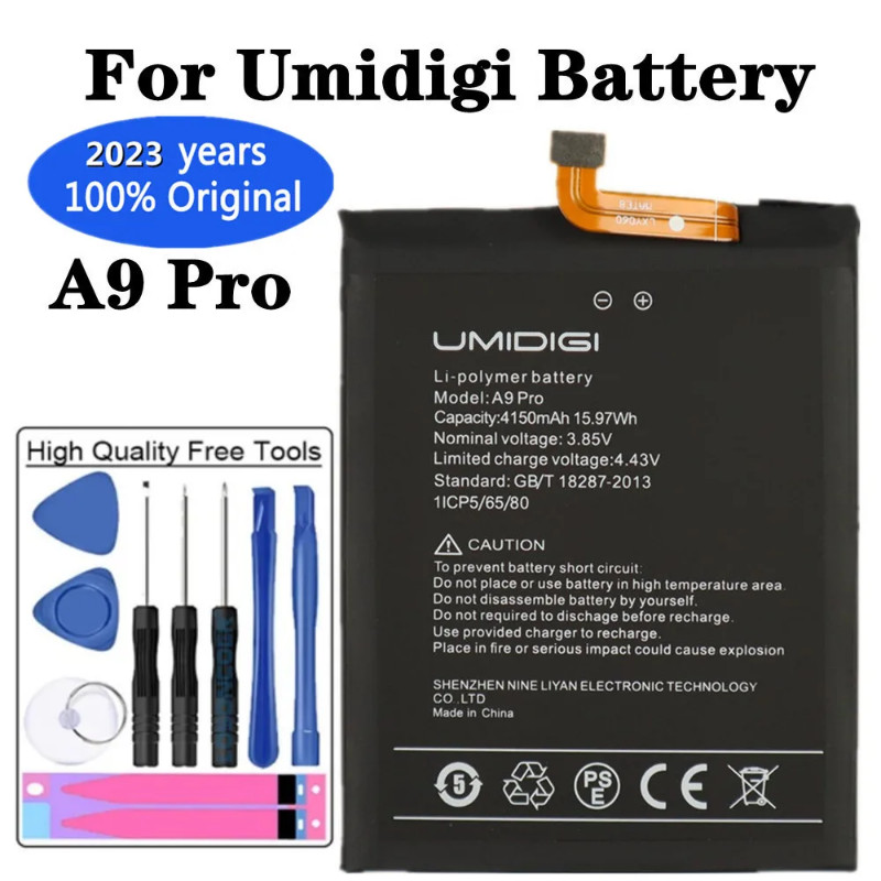 2023 ปี 100% แบตเตอรี่เดิมสําหรับ UMI Umidigi A9 Pro A9Pro แบตเตอรี่ 4150mAh ชิ้นส่วนโทรศัพท์มือถือ 