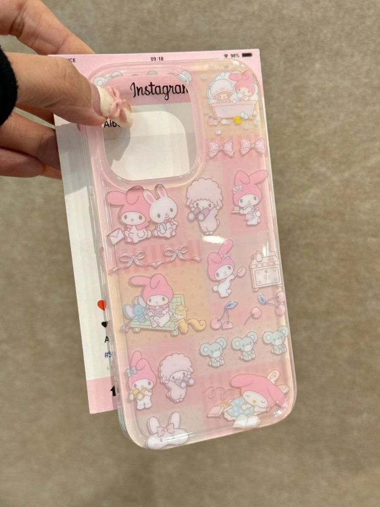Iphone 15promax เคสโทรศัพท์น่ารัก iPhone16/14 เคสนิ่ม Apple 13 เคสโทรศัพท์