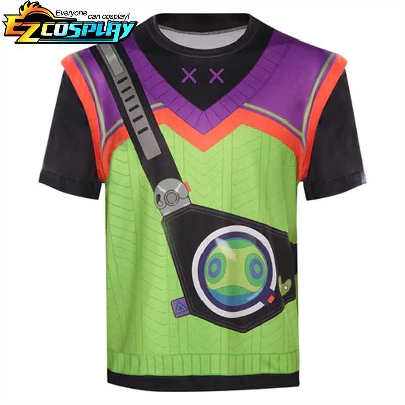 Valorant 2Cb Gekko คอสเพลย์เสื้อผ้าเสื้อยืดผู้ชายฤดูร้อน