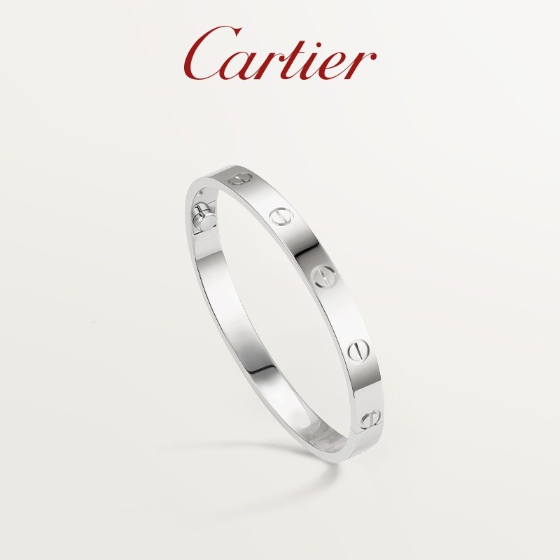 ♞,♘,♙[พร้อมบรรจุภัณฑ์] Cartier Cartier LOVE Series Rose Gold Platinum Classic Bracelet Couple Gift