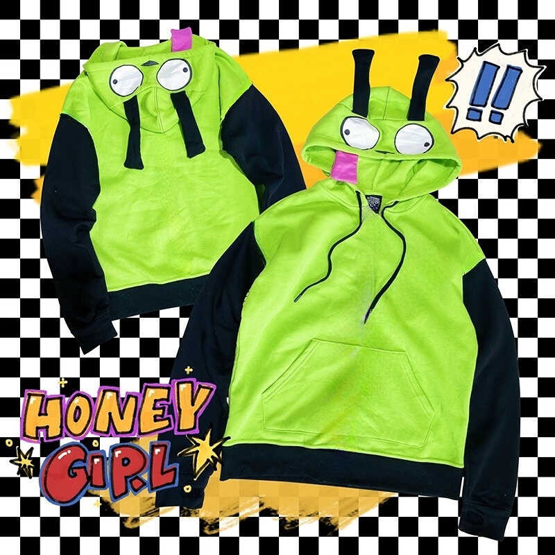 Invaders c Anime คอสเพลย์คนต่างด้าว Zim Hoodie Sweatship Hoop Hooded เสื้อ