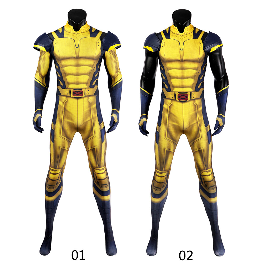 Woerine Cosplay Costume James Howlett Jumpsuit Shoulder Armor Set 3D Printing Zentai Bodysuit Super