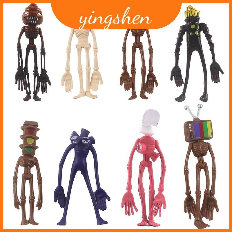 Siren Head Pvc Miniatures ตัวเลข 8 ชิ้นสําหรับเด็กชายและเด็กหญิงคอลเลกชัน