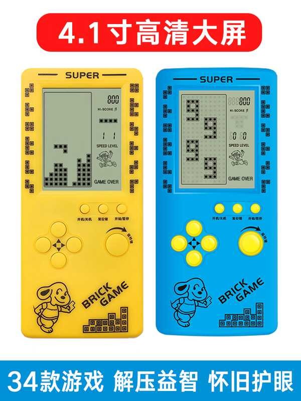 หน้าจอขนาดใหญ่ 14 ซม. คอนโซลเกม Tetris ของเล่นเพื่อการศึกษาสําหรับเด็กความทรงจําในวัยเด็ก Decompress