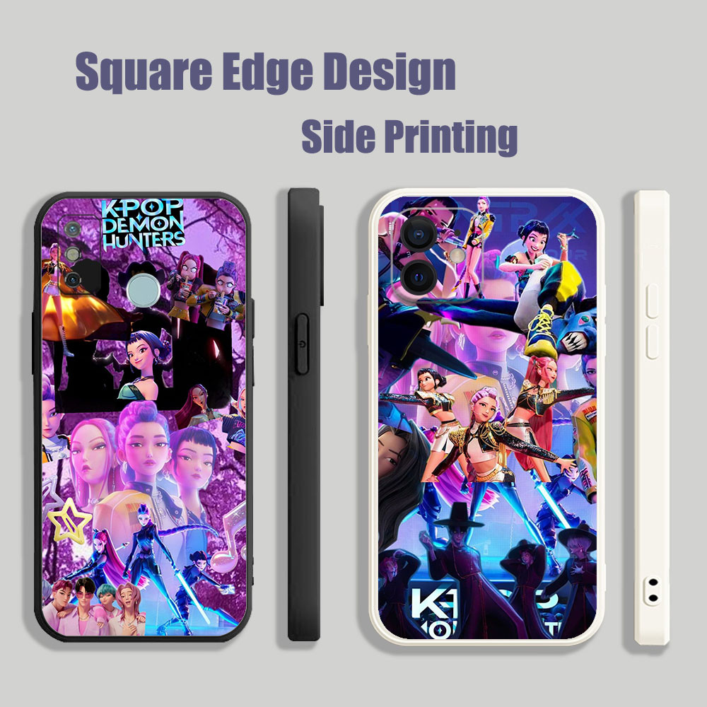 สําหรับRealme C2 C3 8 8i 7i C35 C30 Pro kpop demon hunters rumi Zoy Miira FXS09 เคสโทรศัพท์สแควร์ขอบ