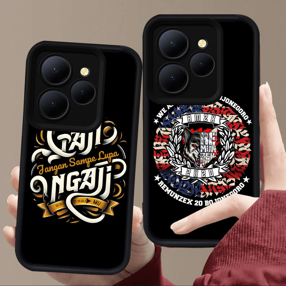 E85 ยี่ห้อโลโก้ปลอกสําหรับซิลิโคนสีดํา Infinix HOT หมายเหตุ 40S สมาร์ท 8 30I 7 GT 20 40 Zero 30 Play