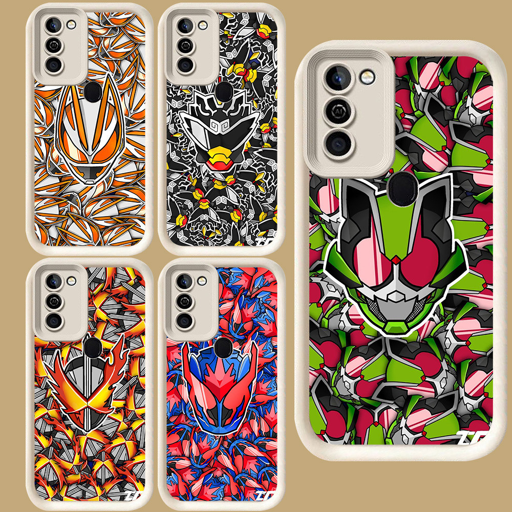 R96 Kamen Rider Casing สําหรับ Infinix HOT 9 12 Smart 6 5 8 10 11 Play Plus White