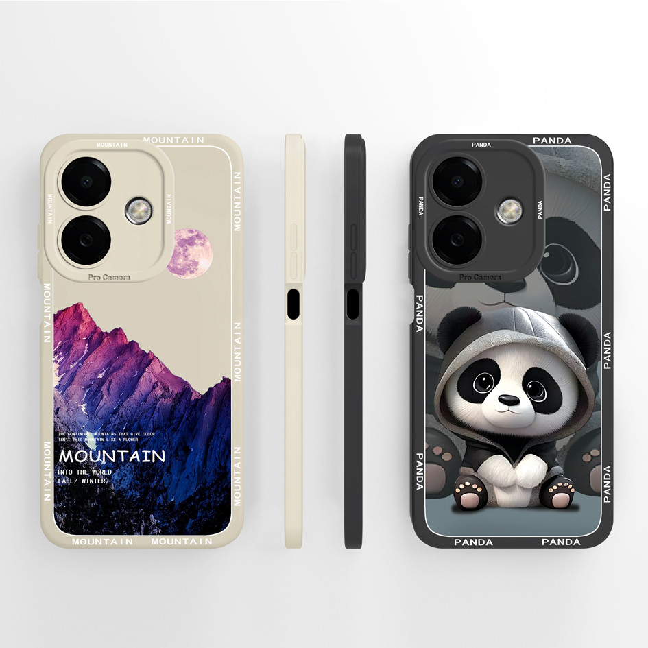 เคสโทรศัพท์สําหรับOPPO A5i A5i Pro 4G 5Gปลอกน่ารักPandaซิลิโคนป้องกันกล้องสําหรับOPPO A 5i A5iPro Sh