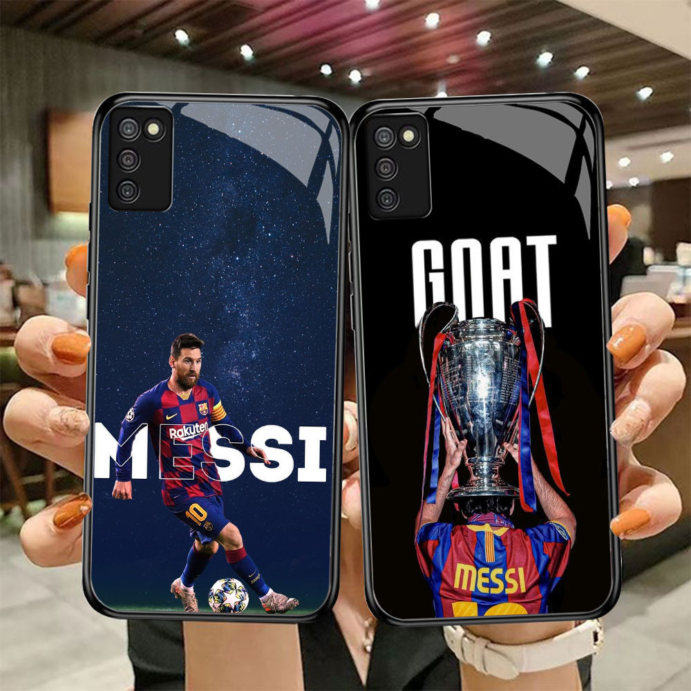 DF-87 Messi in Barcelona Club TPU HD Glass Casing สําหรับ Samsung A03S A71 M02S A51