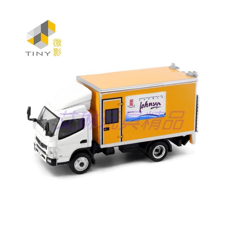 ไมโครเงาจิ๋ว 1: 76 #154 Fuso Canter Mitsubishi SC Johnson Johnson Van Model Jewelry Out of Print Car