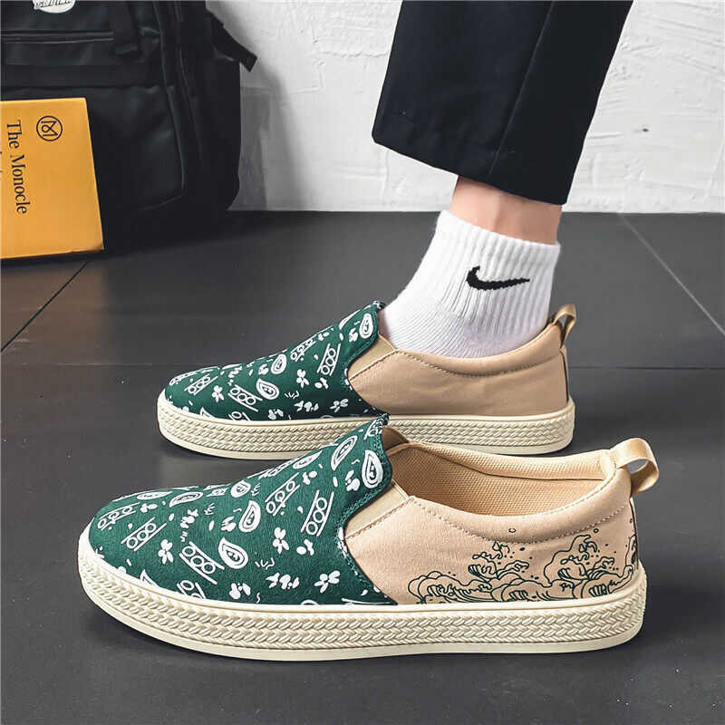 ❤ MC Men's Fashion Casual Canvas Deck On Sneakers Korean Style Comfort Loafer Outdoor Fashion