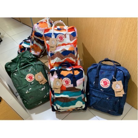 2020New colorแท้ Kanken School bags, men's bags, women's bags colour Classic and Mini by Fjallraven