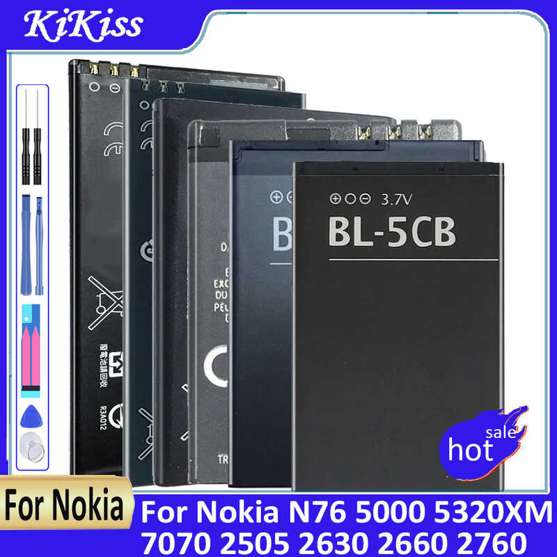 สำหรับ Nokia N76 5000 5320XM 7070 2505 2630 2660 2760 7088 N75 แบตเตอรี่ BL-4B 4C 4D 5C 5CA 5CB 5CT
