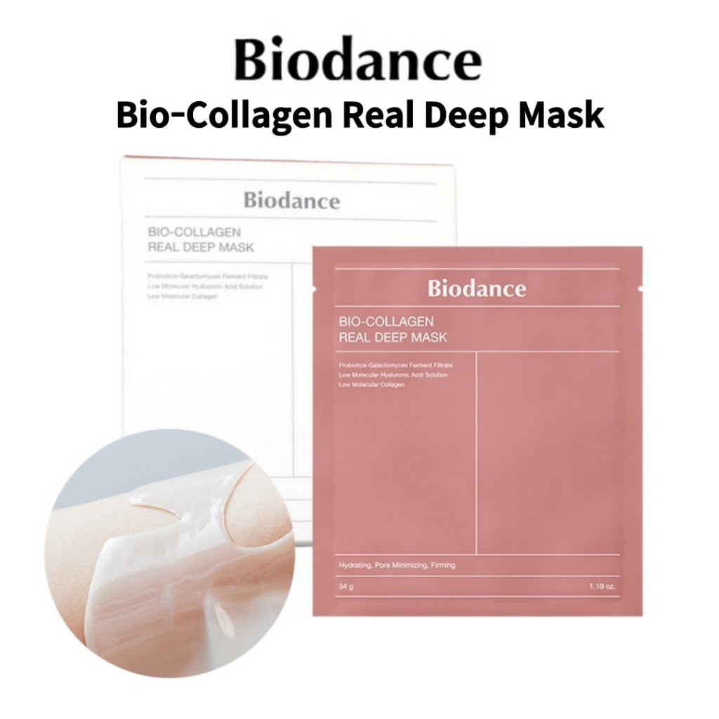 ♞,♘,♙BIODANCE Bio-Collagen Real Deep Mask Sheet Biodance mask แผ่นมาส์กคอลลาเจน มาสก์หน้า ไฮโดรเจล