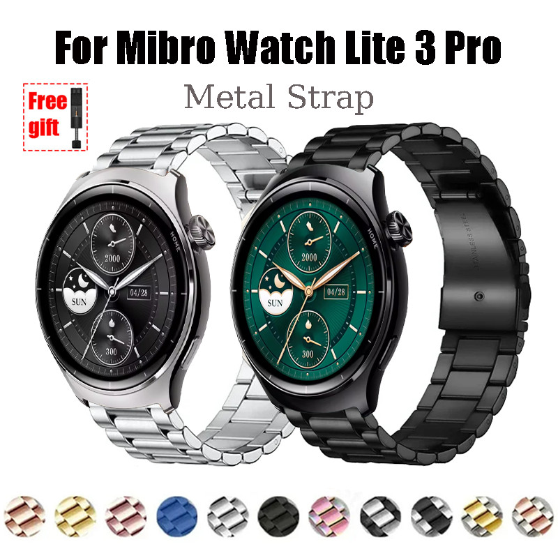 สายสแตนเลสสําหรับmibroนาฬิกาlite3 Pro Sport Smart WatchสายโลหะสําหรับMibroนาฬิกาLite 3 Proสร้อยข้อมืออุปกรณ์เสริม