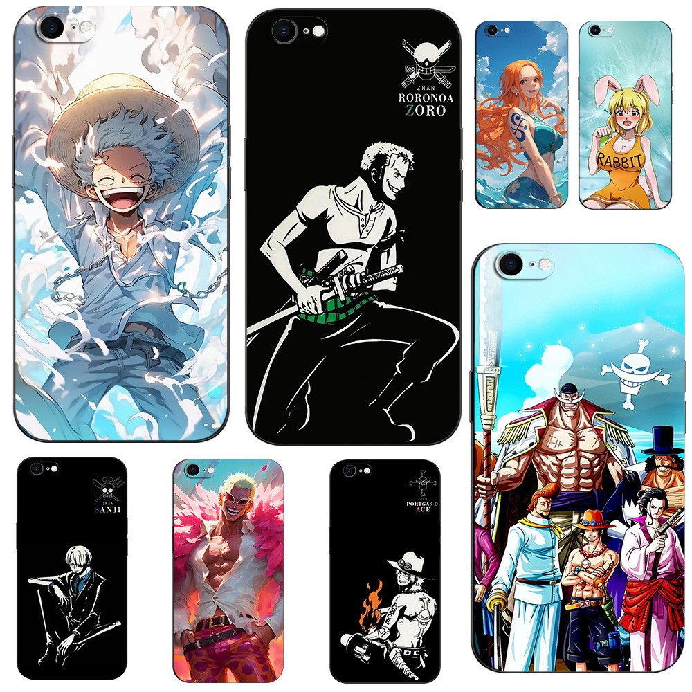 เคสโทรศัพท์สําหรับiphone 6 Plus 6S PlusปลอกสําหรับอะนิเมะOne Pieceโทรศัพท์มือถือกรณีออกแบบใหม่ความงามNika Luffyเกียร์5 Zoroน่ารักแครอทTony Chopper Nico Robin @1006
