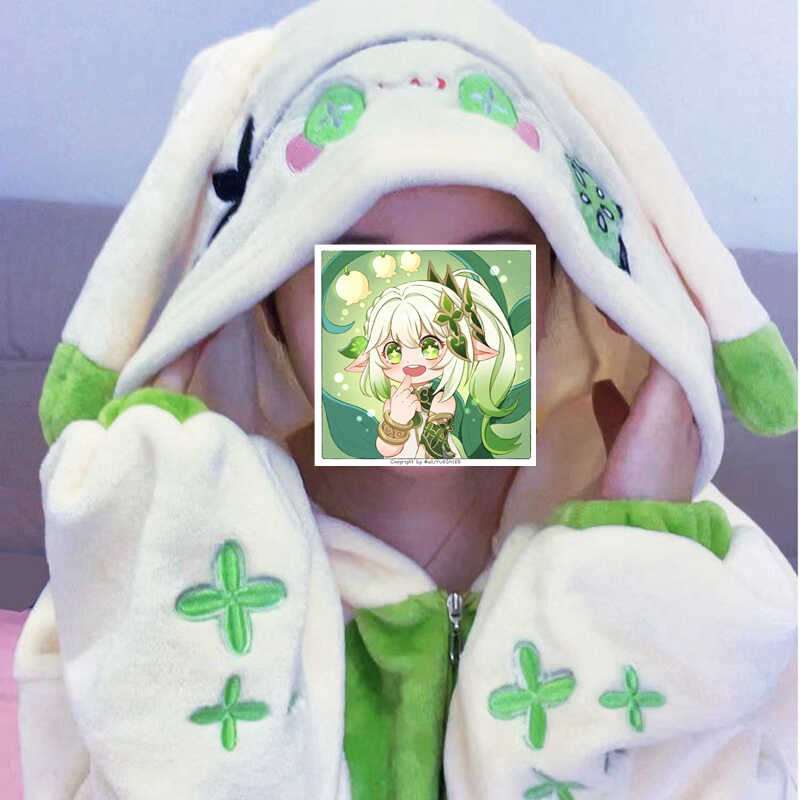 Anime Cosplay 8 Hooded Robe Game Genshin Impact Nahida Tighnari Plush Cute Cartoon One-piece Pama