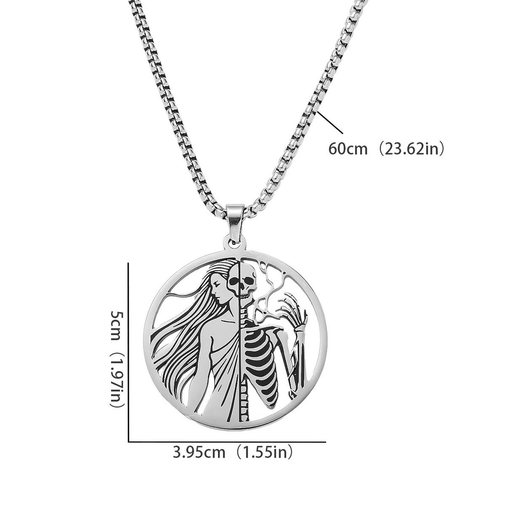 Goddess Skull Skull Stainless Steel Steel Fashion Fashion Fashion อุปกรณ์เสริมอุปกรณ์เสริมอุปกรณ์เส