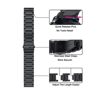 สายสแตนเลสสําหรับ Samsung Galaxy Watch 9/8 40 มม.44 มม.8 คลาสสิก 46 มม.สายโลหะสําหรับ Samsung Galaxy Watch Ultra 2 สร้อยข้อมือ