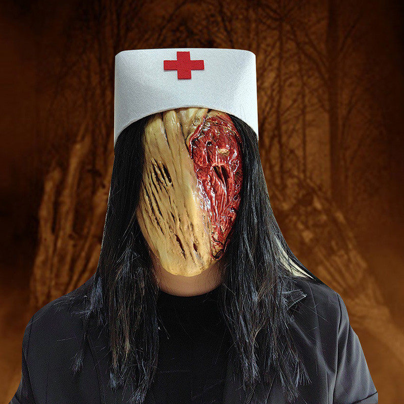 Hill Nurse Silent Latex เครื่องแต่งกายหน้ากากสําหรับคอสเพลย์ฮาโลวีนและตกแต่ง