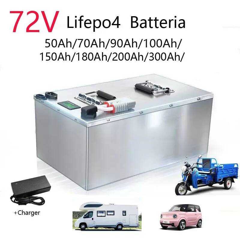แบตเตอรี่ลิเธียม 200Ah 72V 50Ah 70Ah 90Ah 100Ah 150Ah 180Ah 300Ah Lifepo4 สำหรับ 3000W 7000W Tr
