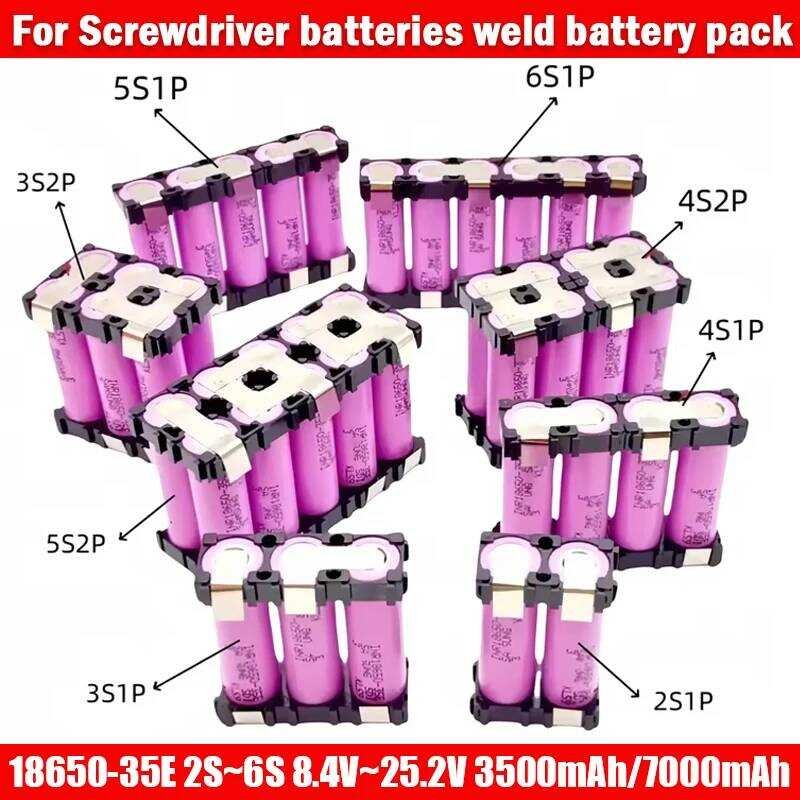 35E 18650 3500mAh /7000mAh 2S 3S 4S 5S 6S/1P 2P 7.4V 12.6V 14.8V 18V25.2V สำหรับไขควงเชื่อม