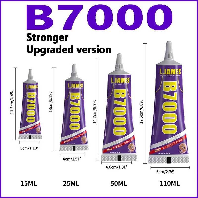 25ML 15ML 50ML 110ML กาวซ่อมโทรศัพท์มือถือ B7000 ใส แข็งแรง นุ่ม กาว B-7000 อเนกประสงค์ DIY