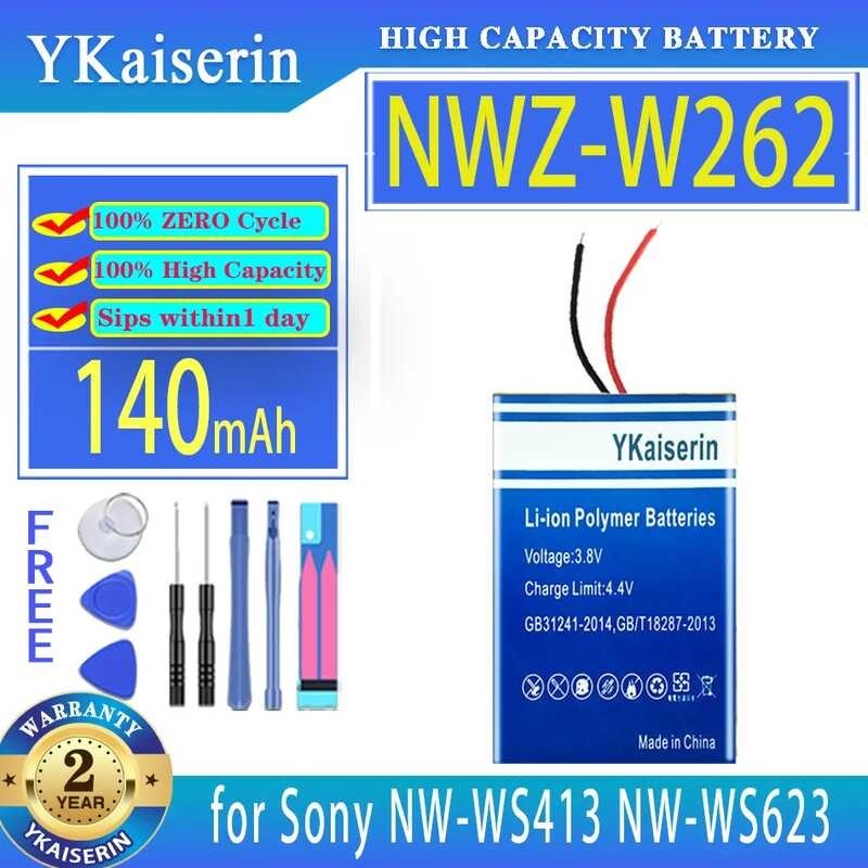 แบตเตอรี่ YKaiserin NWZW262 (401225 2 สาย) 140mAh สำหรับ Sony NW-WS413 NW-WS623 NW-WS625 NWZ-W273S