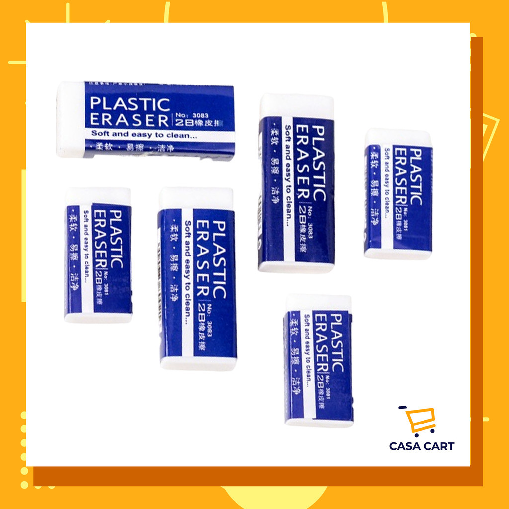 CASA CART 2B 3081 3083 ยางลบดินสอยางนุ่มวัสดุพลาสติกยางลบรูปสี่เหลี่ยมผืนผ้า