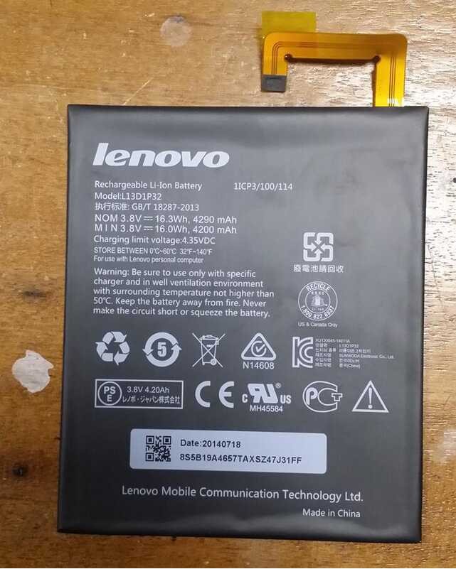 แบตเตอรี่แท็บเล็ตแท้ใหม่สำหรับ 7 LENOVO Ideapad A5500 A8-50 (A5500)