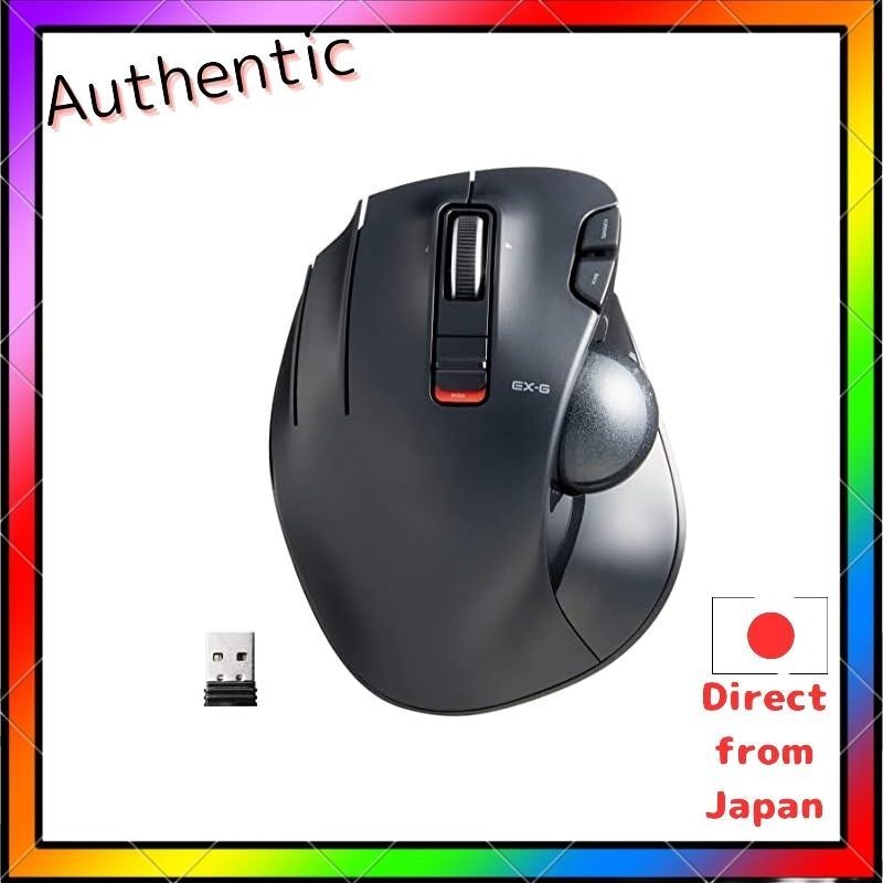 Wireless Trackball Mouse With 6 Buttons - Left Handed - Black M-Xt4Drbk Wireless Trackball Mouse Wi