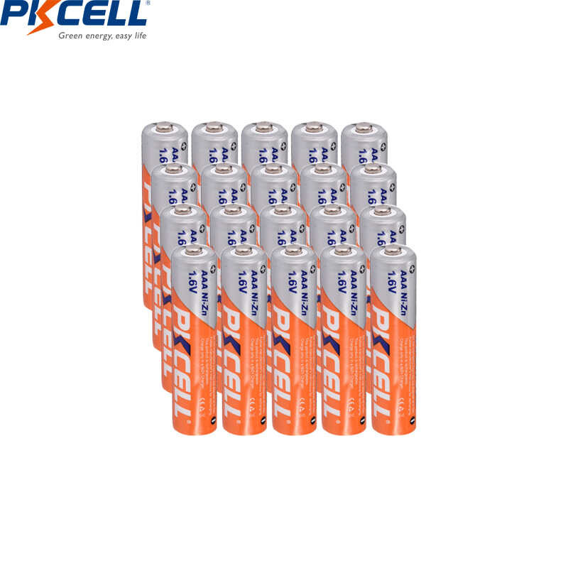 20Pcs E75 PKCELL แบตเตอรี่ ขนาด1.6V 900Mwh Ni-Zn AAA แบตเตอรี่สำหรั