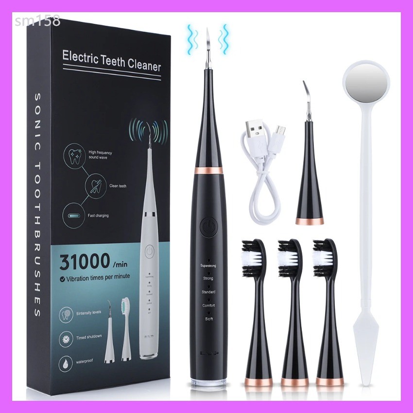 aa Electric Toothbrush USB Rechargeable Ultrasonic Dental Scaler Tartar Plaque Calculus Remover Cle