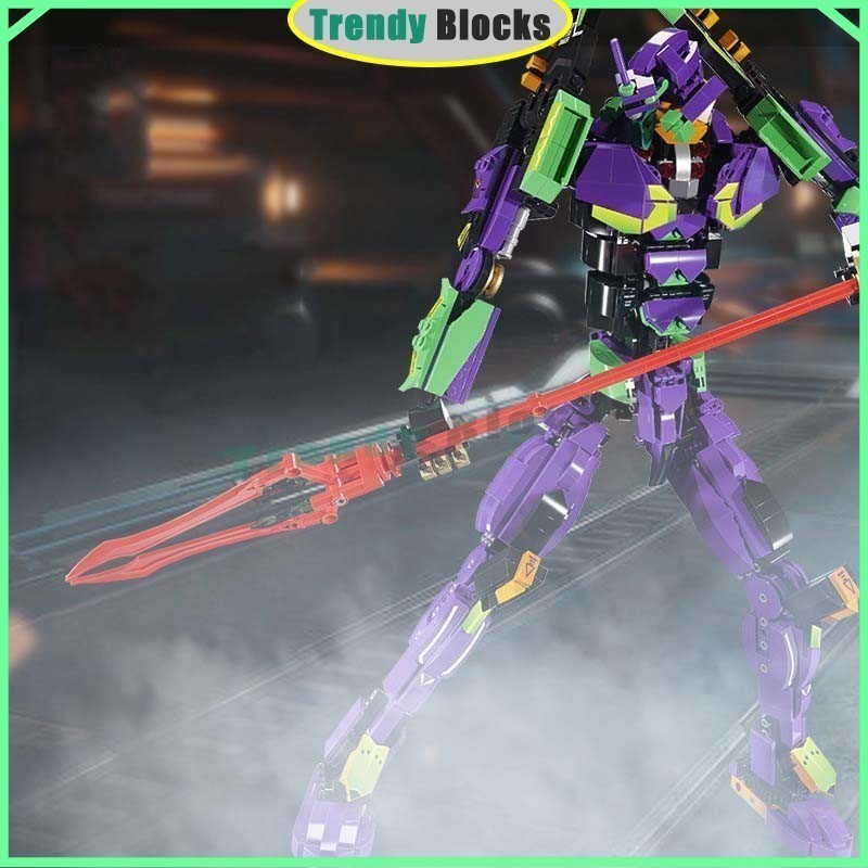 Neon Genesis Evangelion Series V5013 Neon Genesis Evangelion Unit 1 บล็อคตัวต่อ ของเล่นเสริมการเรีย