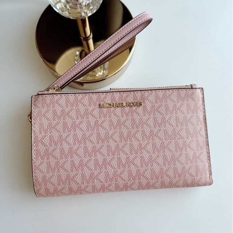,,กระเป๋าสตางค์ MICHAEL KORS JET SET TRAVEL LARGE DOUBLE ZIP WRISTLET 35F2GTVW3B 35F8GTVW0B 35F8