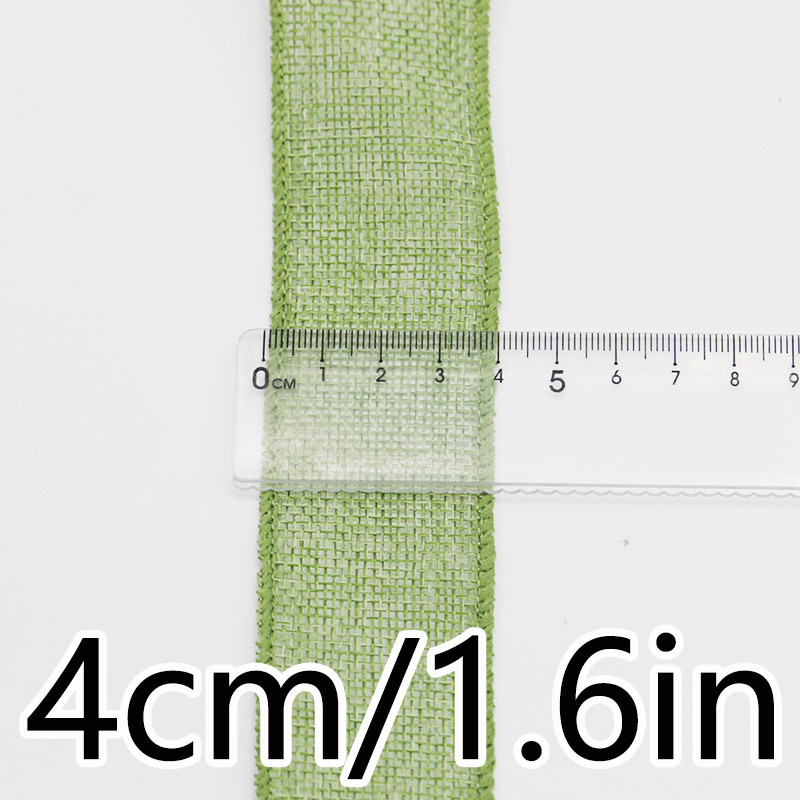 5เมตร/แพ็ค40มิลลิเมตรที่มีสีสันผ้าลินินริบบิ้นลวดขอบริบบิ้นทําดอกไม้โบว์กล่องของขวัญเค้กบรรจุภัณฑ์ริบบิ้น ราคา ถูกที่สุด ดีลบีเคเค แกลเลอรีภาพที่ 6