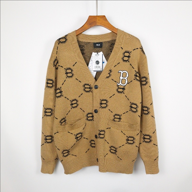♞สินค้าพร้อมส่ง ! Mlb เสื้อกันหนาวแขนยาว ผ้าถัก ปักลายโลโก้ สไตล์คลาสสิก สําหรับผู้ชาย และผู้หญิง e