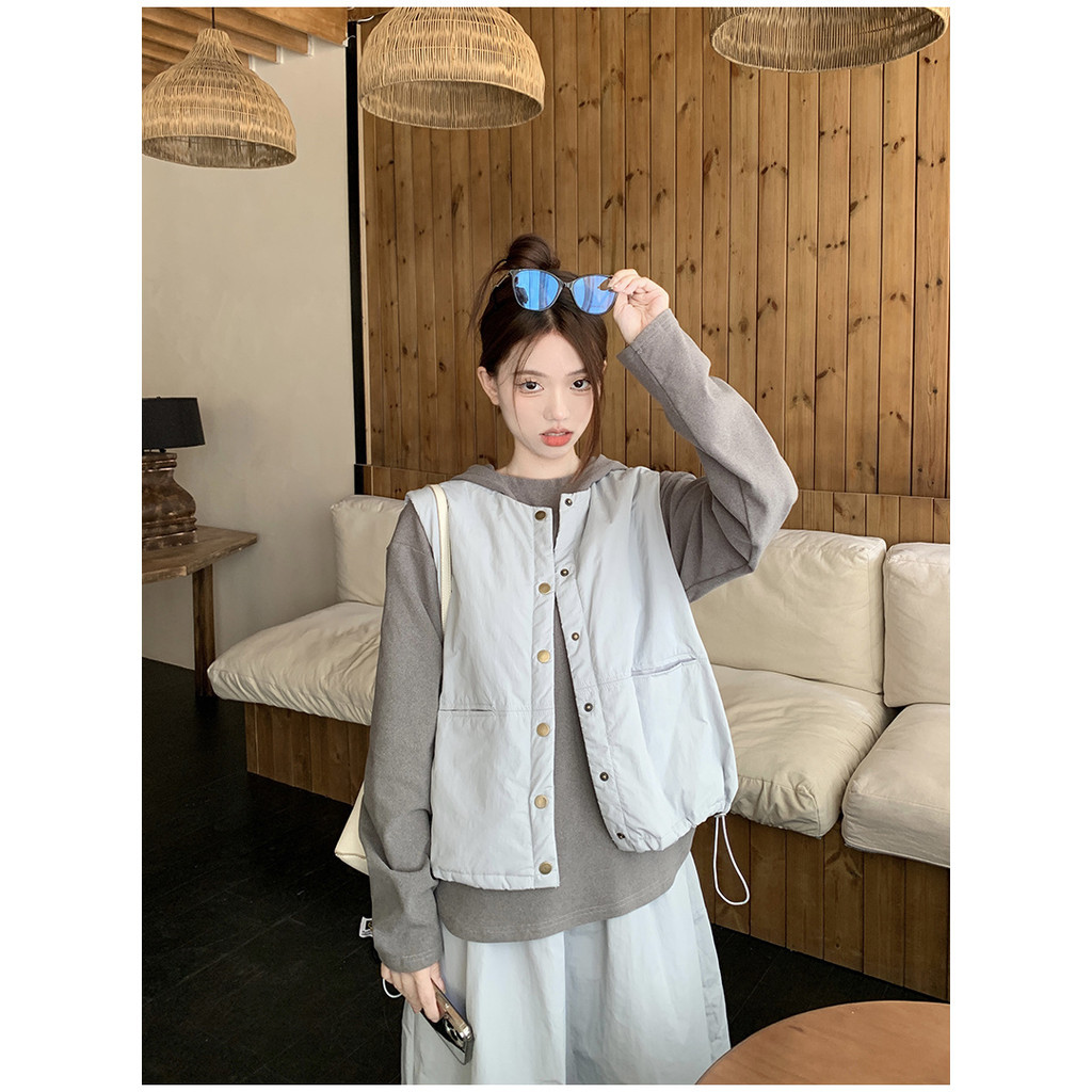 79781 เสื้อกั๊กเชือกลําลอง/กระโปรงเอวสูง