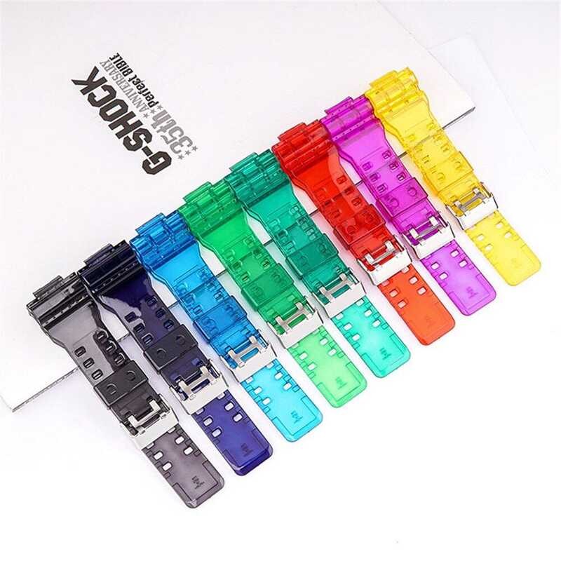 Watch Case Strap For G-Shock Ga-100/110/120/150/200/300 Gd-100/110/120 Gax-100 Gls-100 TPU Replacem