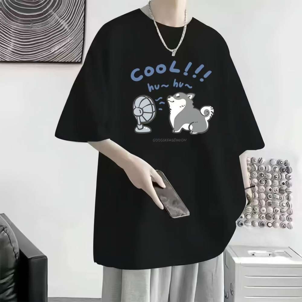 เสื้อยืดนิ่มสำหรับผู้ชาย ไซส์ใหญ่ สต็อกใหม่ แขนสั้น