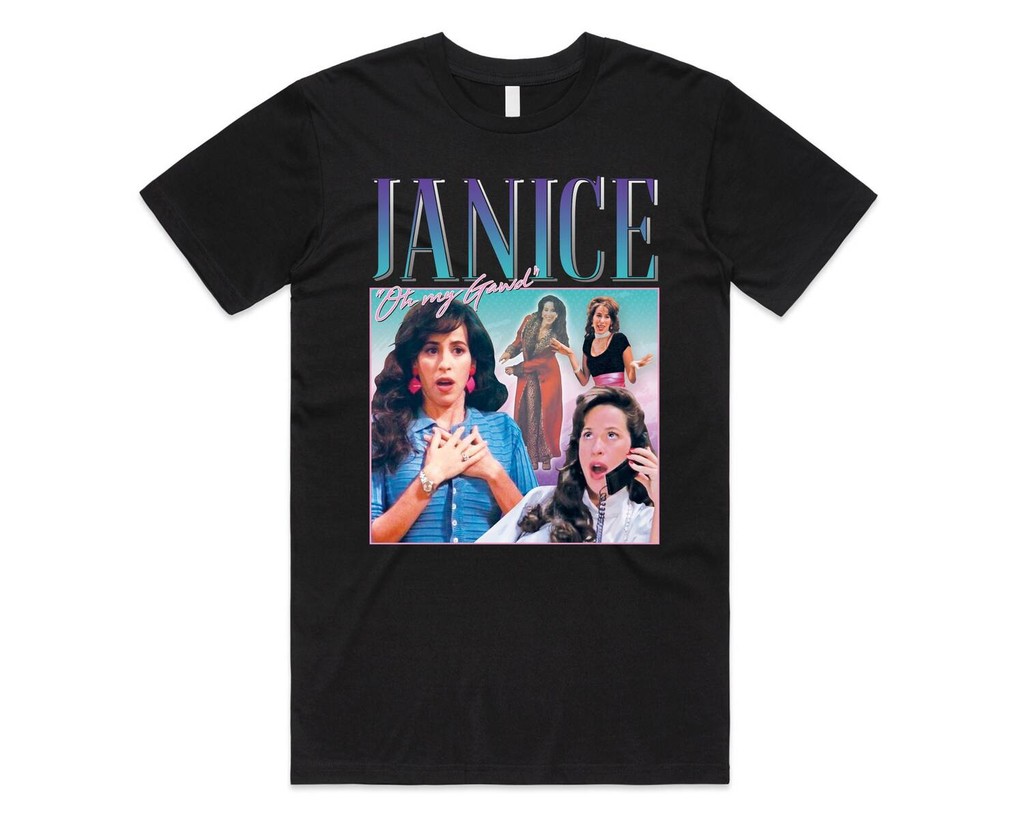 Janice Homage เสื้อยืด Tee Top Friends ตลก Chandler Bing TV Show Vintage Retro 90S
