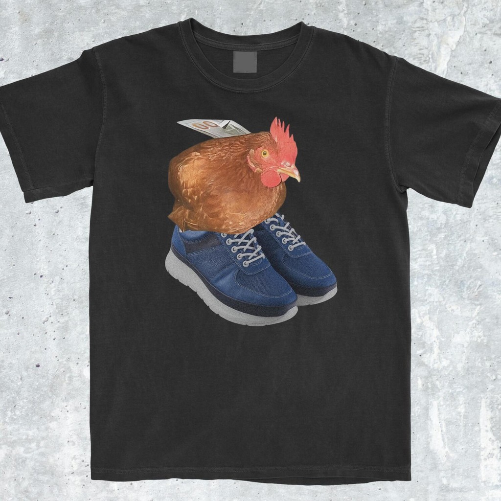 ไก่ตลก Tshirt ไก่ Meme เสื้อ Farming เสื้อ Sarcastic อารมณ์ขันตลก Cringe Meme เสื้อ Gen Z Meme เสื้อ