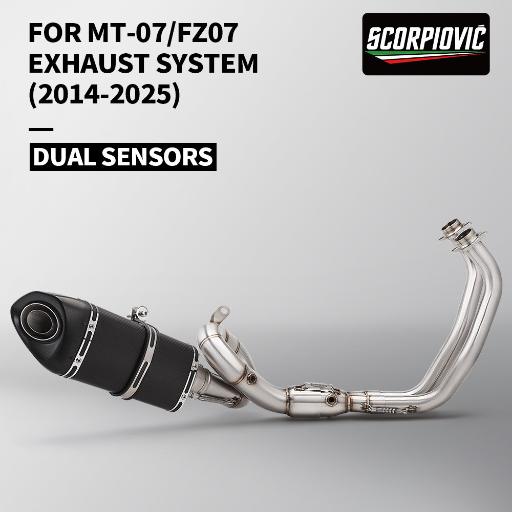 รถจักรยานยนต์ท่อไอเสียท่อไอเสียท่อด้านหน้าสําหรับ XSR700 MT07 MT-07 FZ-07 Tracer R7 2014 - 2025