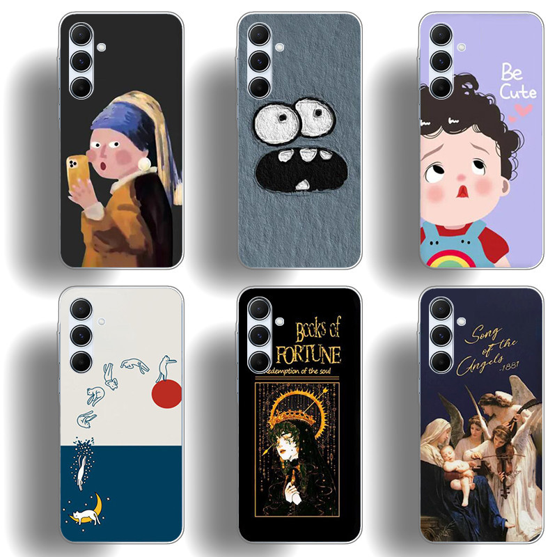 เหมาะสําหรับ Samsung Galaxy A55 A53 A54 A05 เคสโทรศัพท์ TPU นิ่มปุ่มเคลือบด้วยไฟฟ้าแบบนุ่มเปลือกป้องกันดูดซับแรงกระแทก