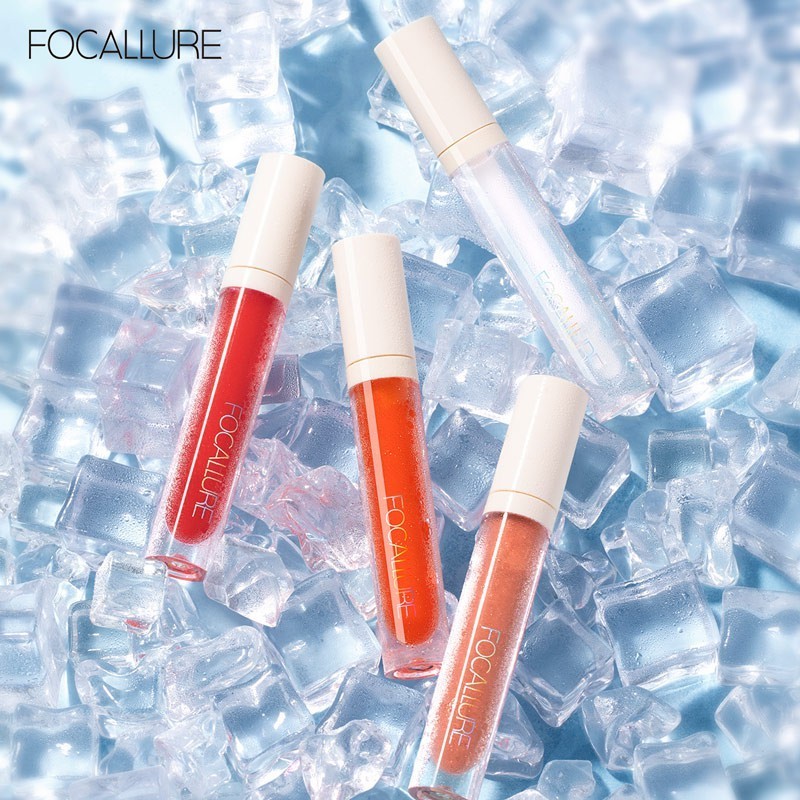 Focallure Plumpmax High Shine Lip Gloss Shimmering-Free Non-Sticky Formula Color Lasts Wrinkle Faded