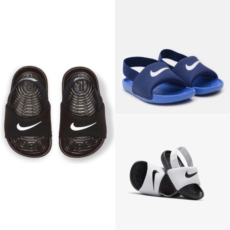 Hitam Nike Kawa Baby/Toddler Slides สีดํา - รองเท้าแตะเด็ก (สีดํา)