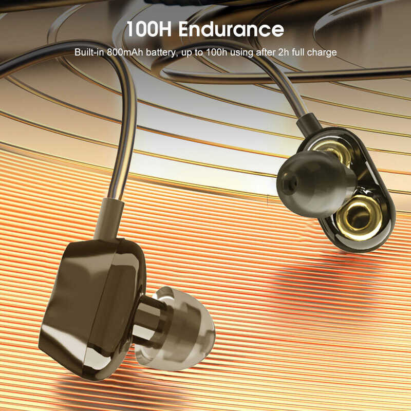 หูฟังบลูทูธไร้สายขนาดเล็กเกิด TWS ห้อยคอกันน้ำหูฟัง H