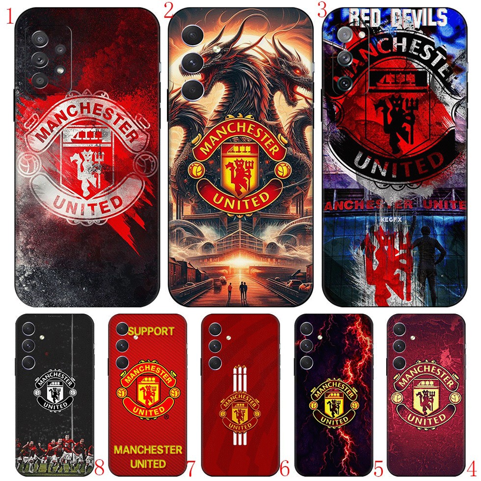Samsung A54 A05S A24 4G A34 A54 5G ความเข้ากันได้ TPU Soft Shell Case Manchester United FC