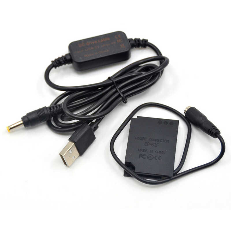 5V c USB power bank charger cable EH-62F+EP-62F DC Coupler EN-EL12 dummy battery for Nikon S1200P