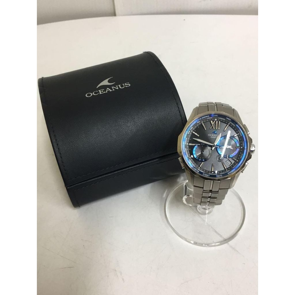 CASIO Wrist Watch Oceanus Manta Electromagnetic Wave Men's Solar Analog Direct from Japan Secondhan